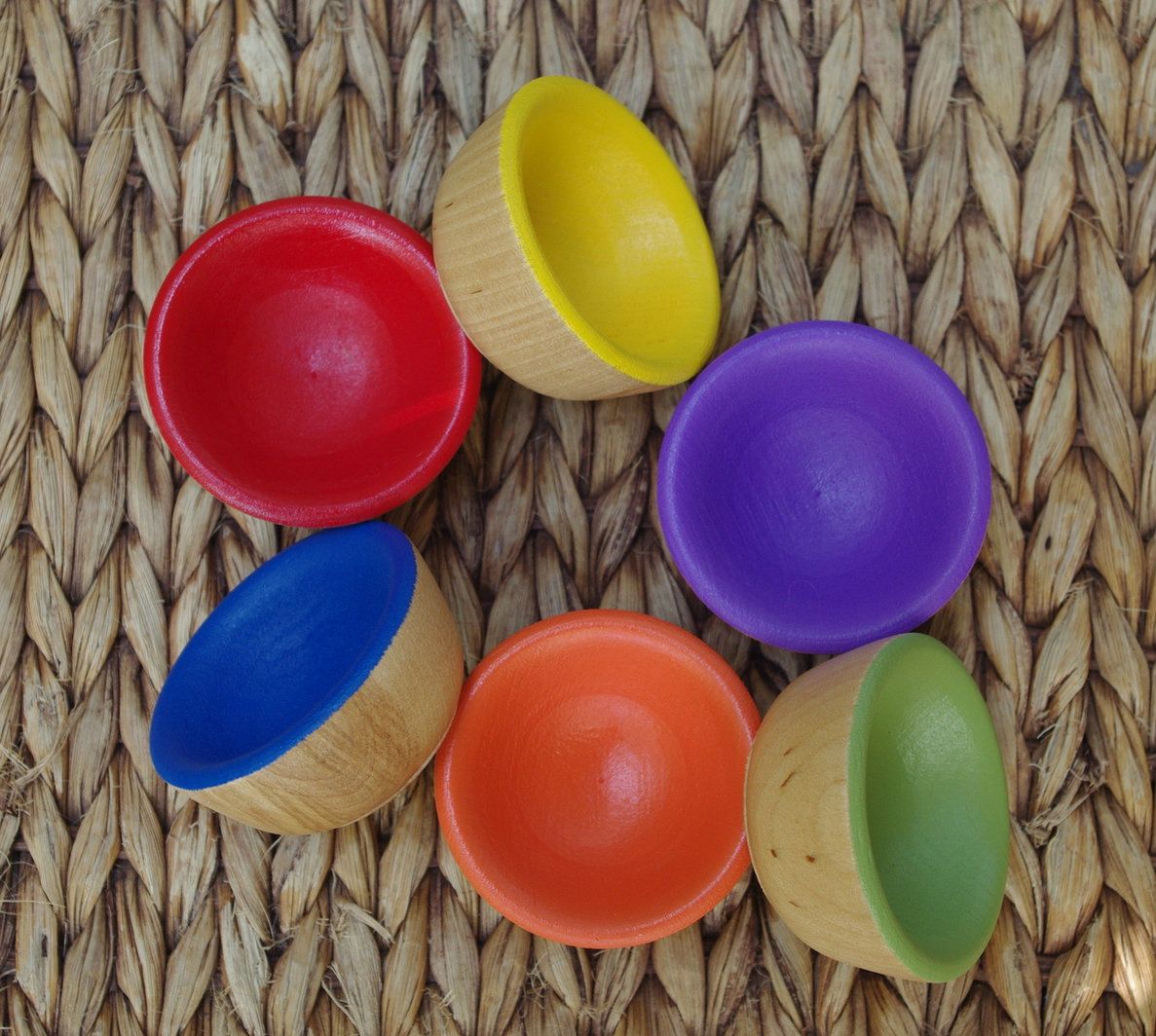 NEW Wooden Waldorf Toy Sorting Bowls NEW Wooden Waldorf Toy Sorting Bowls