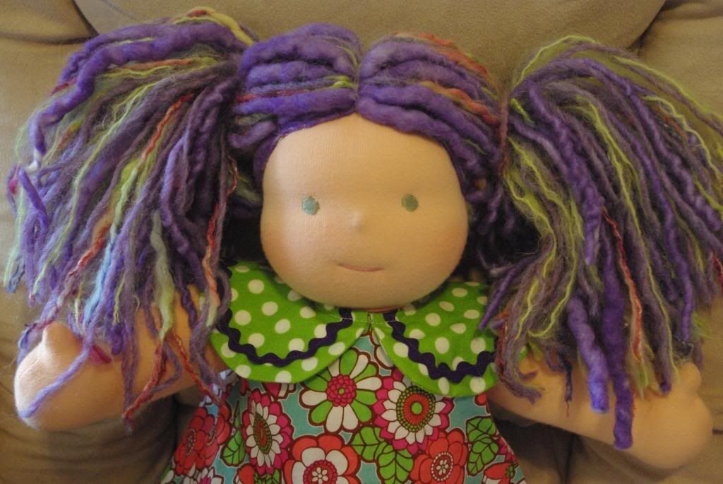 LIKE NEW Bamboletta Waldorf Doll 15" Purple Dred LIKE NEW Bamboletta Waldorf Doll 15" Purple Dred