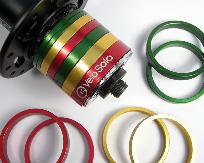 VeloSolo CNC SINGLESPEED Cassette Hub SPACER KIT single speed COLOURS