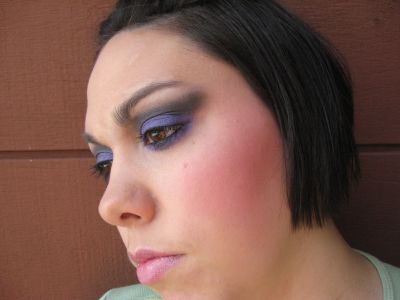 black and purple makeup. Purple Eyeshadow from NYX over