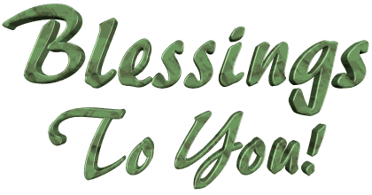 Blessings to U Green letters
