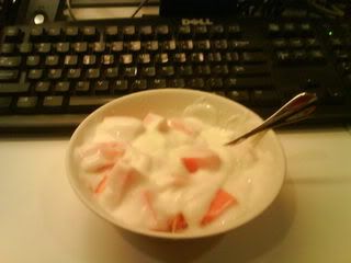 yogurt and papaya