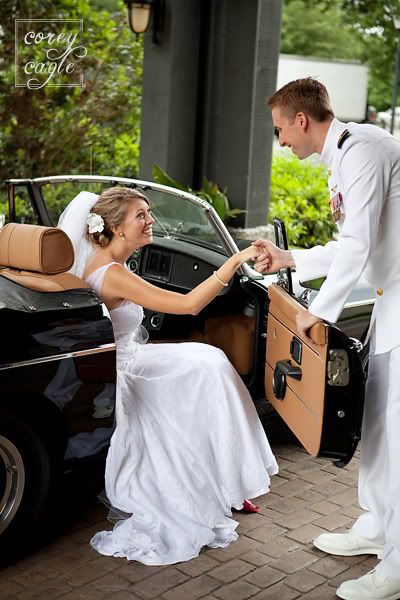 classic car for wedding at Biltmore