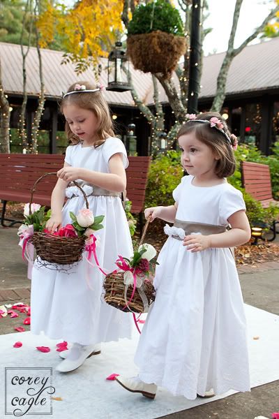 Flower girls at wedding at Deerpark on Biltmore Estate