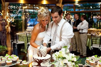 Cake Cutting at Crest Center Pavilion Wedding