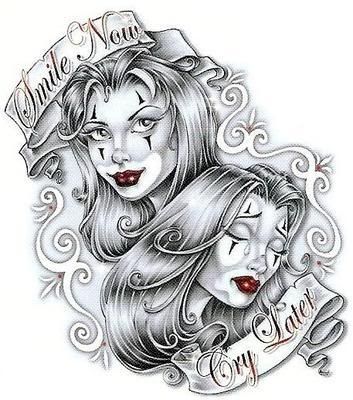 Laugh    Tattoos on Smile Now Cry Later Picture By Ms Jgarcia Photobucket