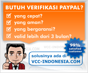 vcc indonesia membantu verifikasi paypal dengan cepat, aman dan bergaransi!