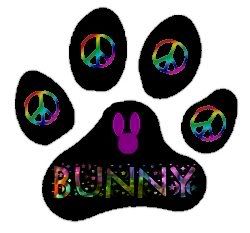 bunny paw peace love religion