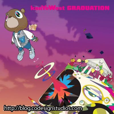 kanye west bear tattoos. kanye west graduation ear