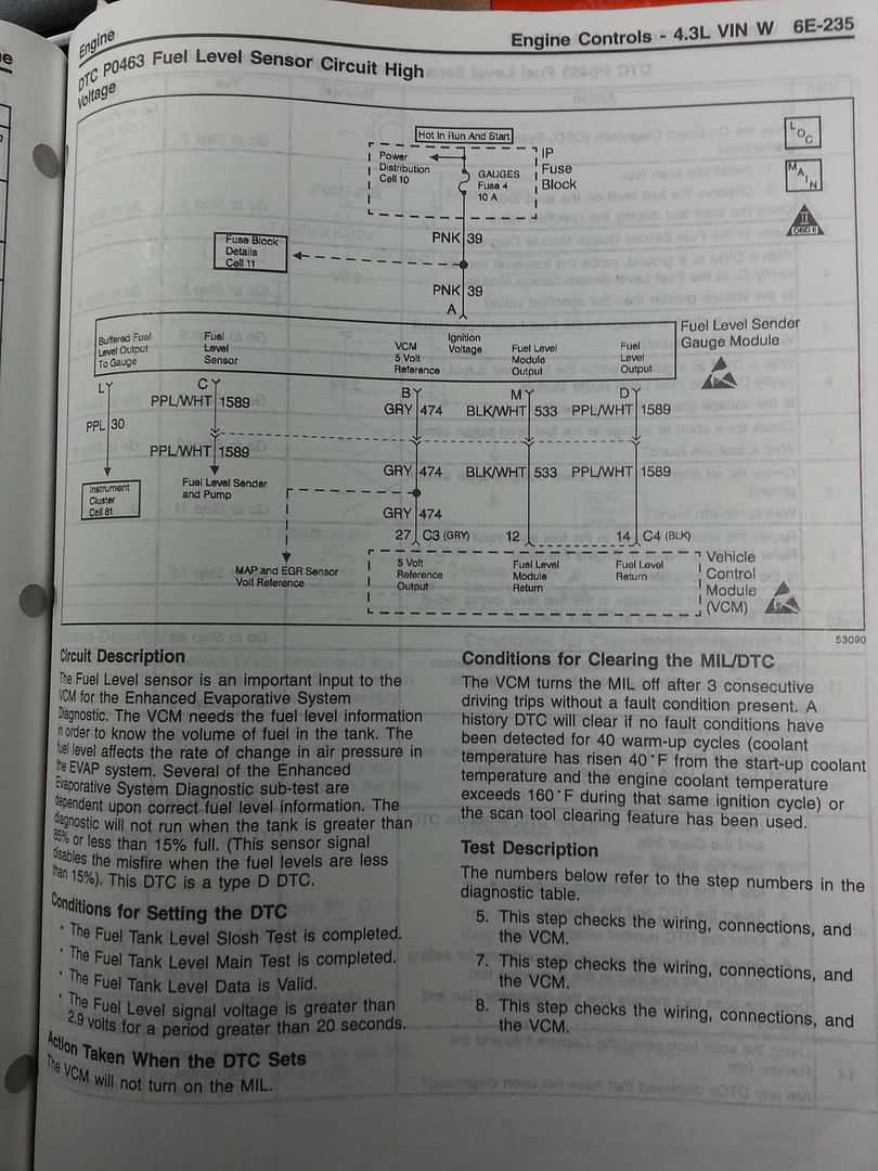 Bad fuel pump? Gauge pegged past full, SES light on. Page 3 Chevy