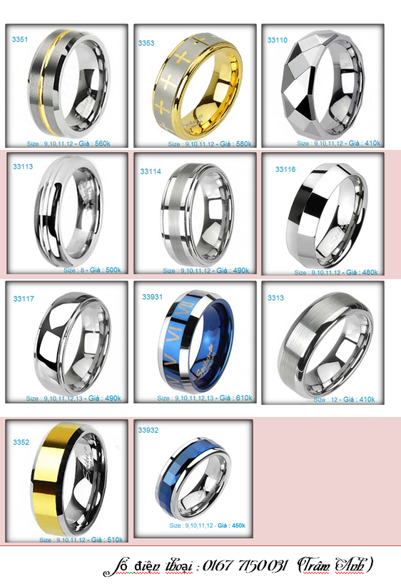 Nhẫn Titanium & Tungsten sành điệu và phong cách - 5