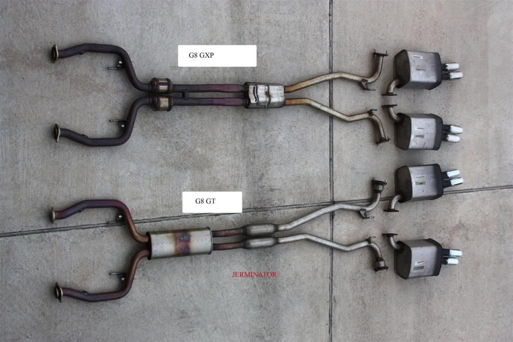 GT vs GXP exhaust picture Pontiac G8 Forum G8 Forums
