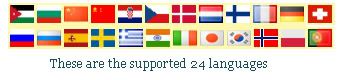  24 Supported Languages