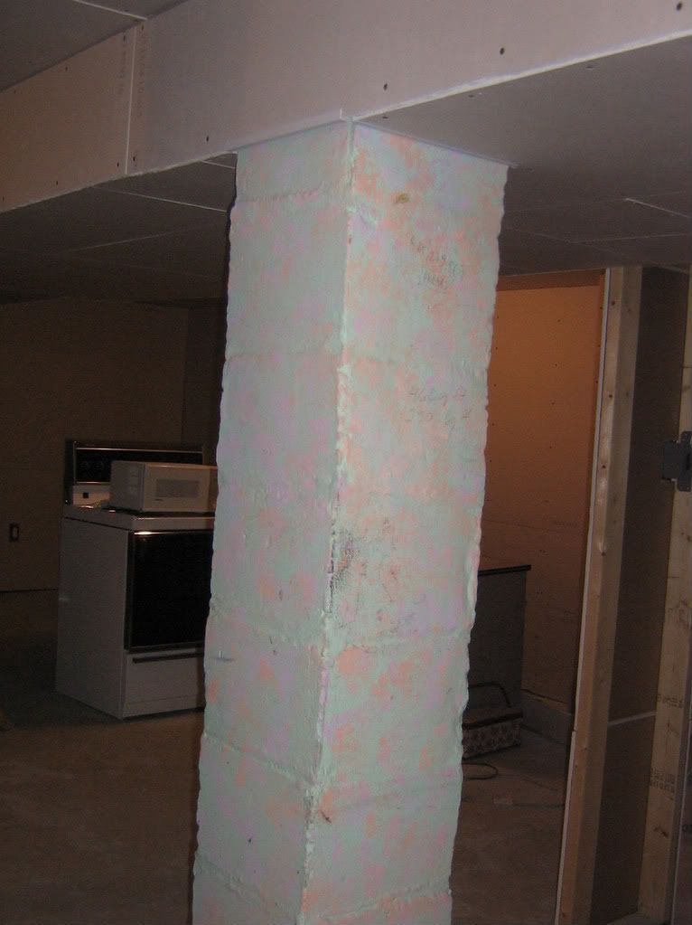Can you glue drywall to painted conrete block pillars? Page 2 DIY