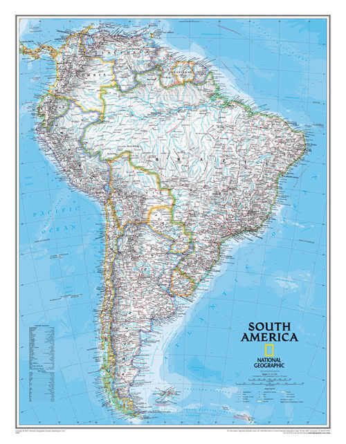  National Geographic - South America Map