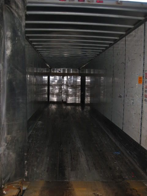 A loaded trailer.