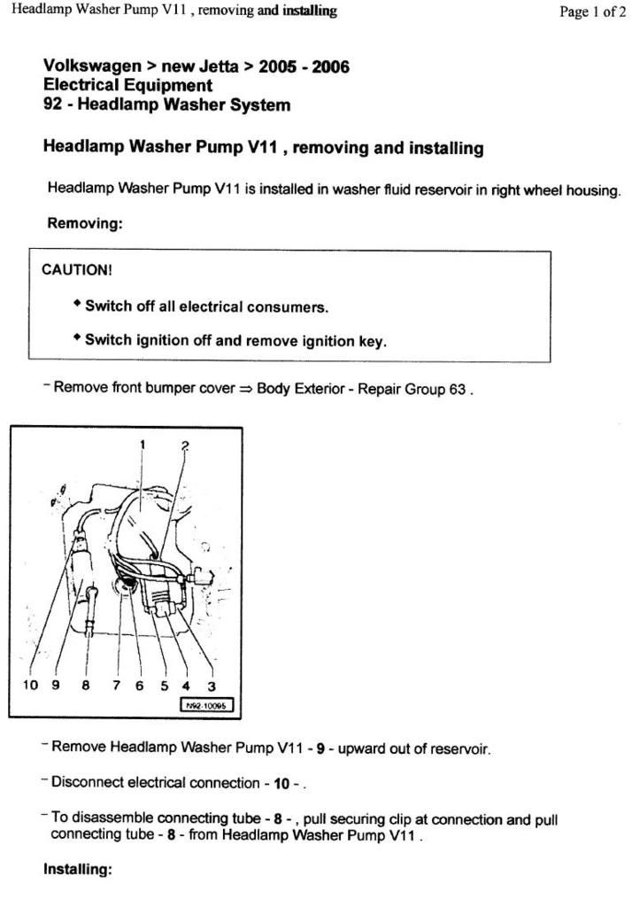 B6 Passat Windshield washers not working, but headlights ones are! VW