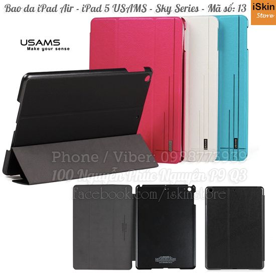 Bao da iPad Air, Case iPad Air, Ốp lưng iPad 5 HOCO, USAMS,BASEUS..từ 249k, GIAO HÀNG