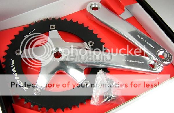 TOKEN TRACK CHAINSET 165mm 170mm fixed fixie cranks  