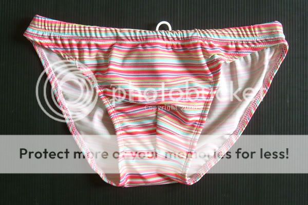 Mens Red Striped Bikini Swimwear  