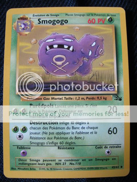 Pokemon Fossil Set French Card Weezing 45/62 Mint  