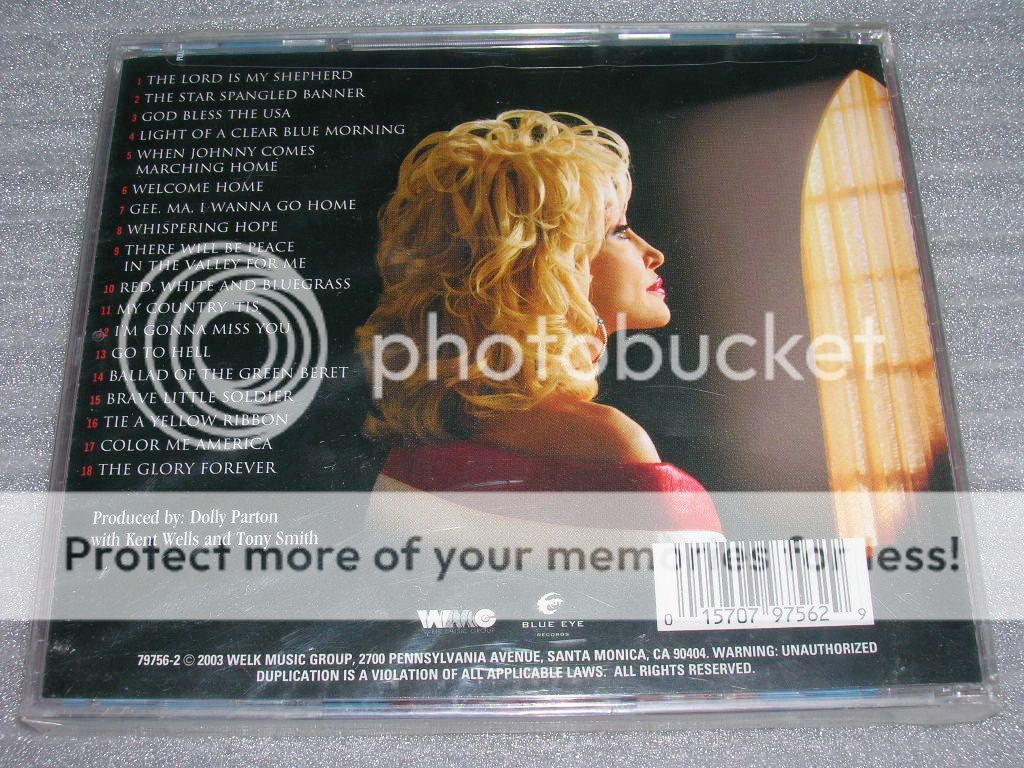 DOLLY PARTON   FOR GOD AND COUNTRY   CD NEW 015707975629  
