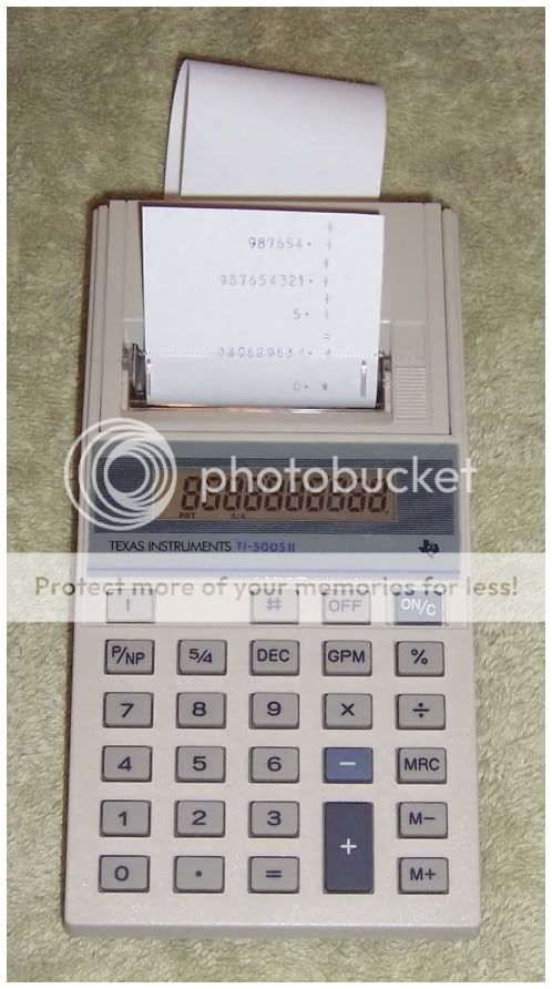 Texas Instruments TI 5005 II Printing Calculator LCD